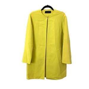 DONNA‎ KARAN Neon Yellow Overcoat small